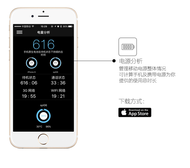 MIPOW iPhone手機便攜充電寶蘋果專用智能自帶線迷你移動電源