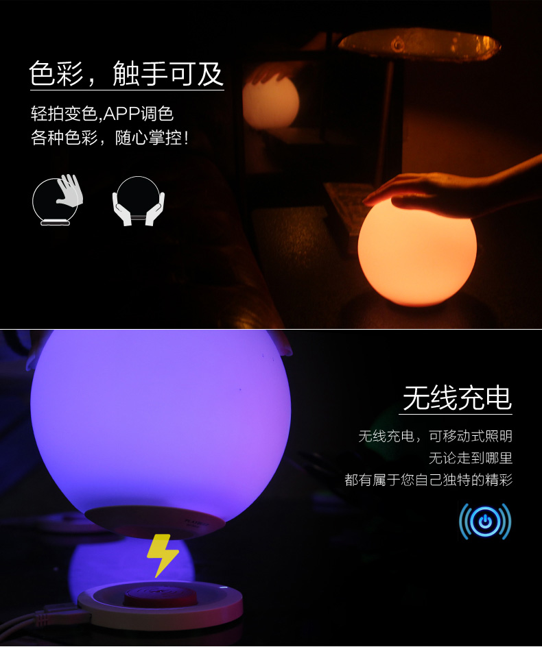 MIPOW麥泡智能炫彩球形燈Playbulb臥室床頭夜燈家居氛圍LED節(jié)能燈