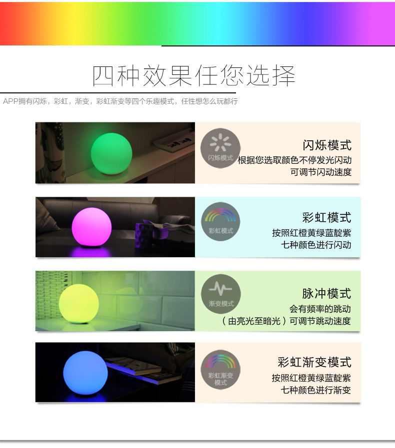 MIPOW麥泡智能炫彩球形燈Playbulb臥室床頭夜燈家居氛圍LED節(jié)能燈