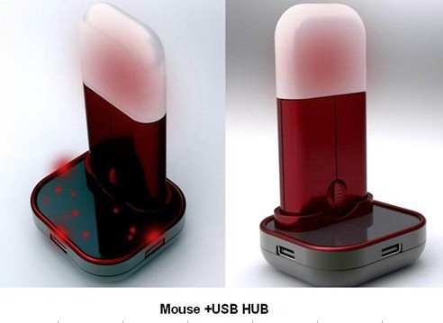 超薄鼠標+USB HUB組合